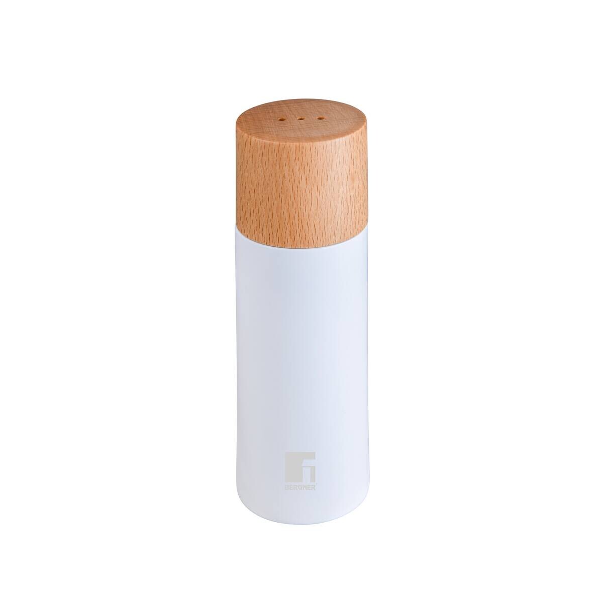 BERGNER Salz-/Pfefferstreuer NATURALLY weiß Holz B/H/L: ca. 5,5x16x10,5 cm
