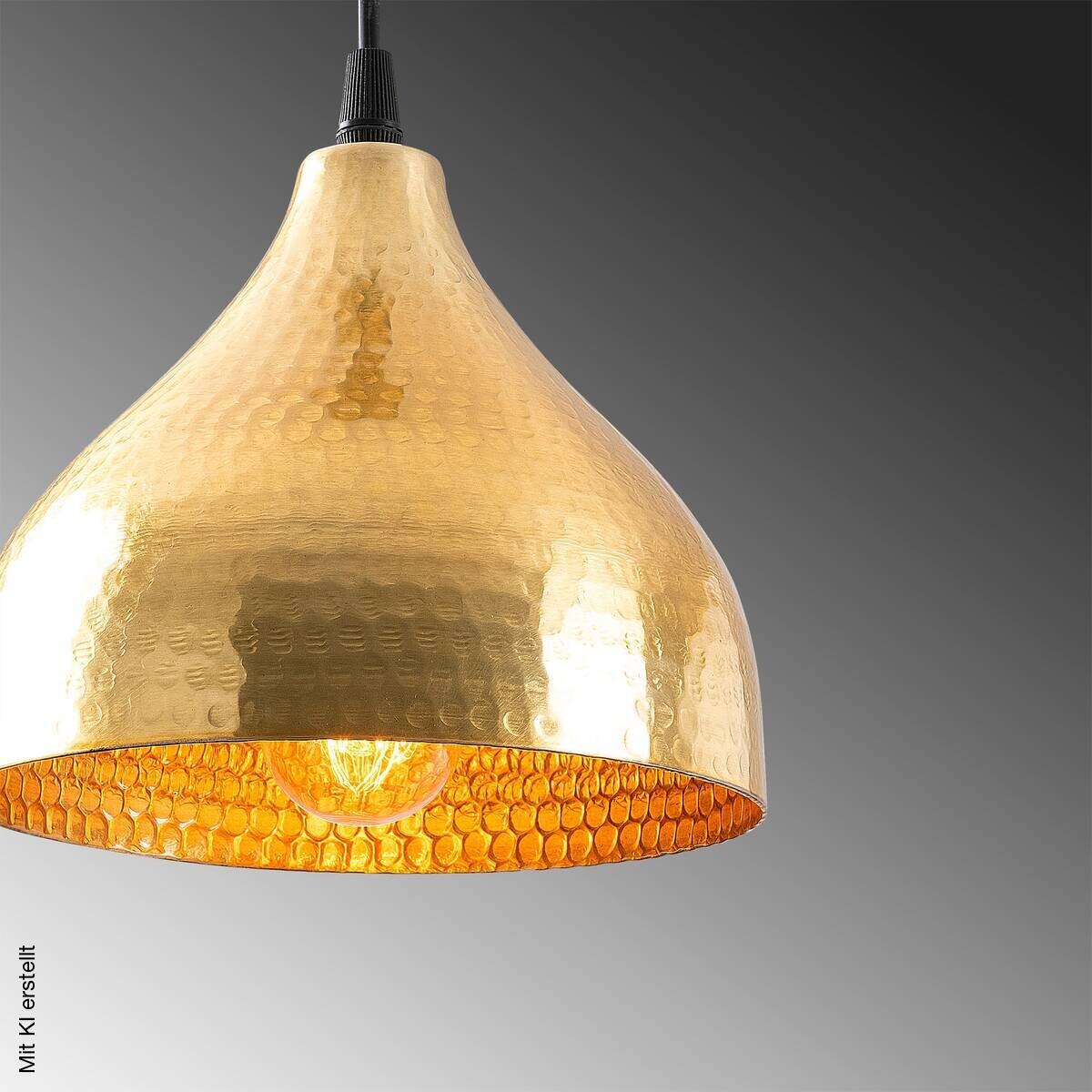 Opviq Pendelleuchte gold Metall B/H/T/L/D: ca. 18x114x18x18x18 cm E27 1 Brennstellen