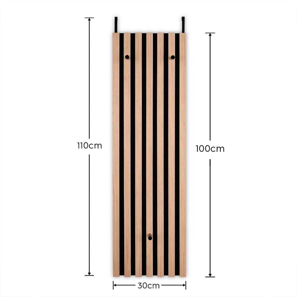 Türgarderobe Grace Eiche Artisan Nachbildung schwarz B/H/T: ca. 30x100x7 cm