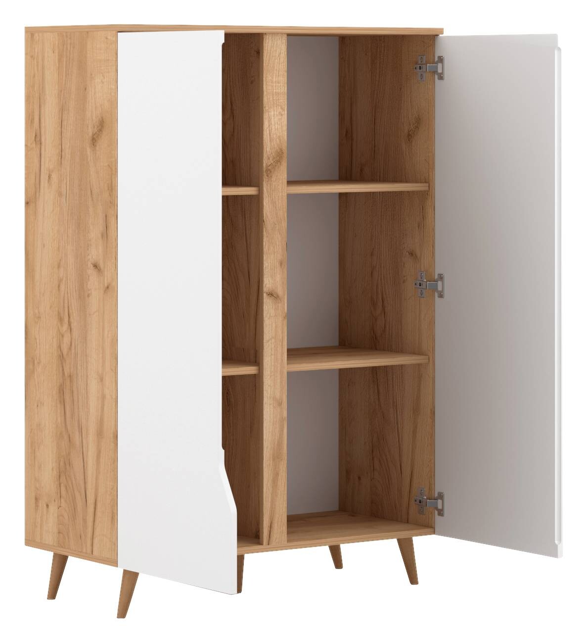 Kommode Tue Craft Eiche Nachbildung weiß matt B/H/T: ca. 90x132x42 cm