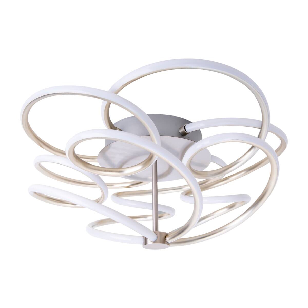 Näve Leuchten Deckenleuchte 1386850 stahlfarbig Kunststoff Metall B/H/T: ca. 57x20x57 cm null 5 Brennstellen