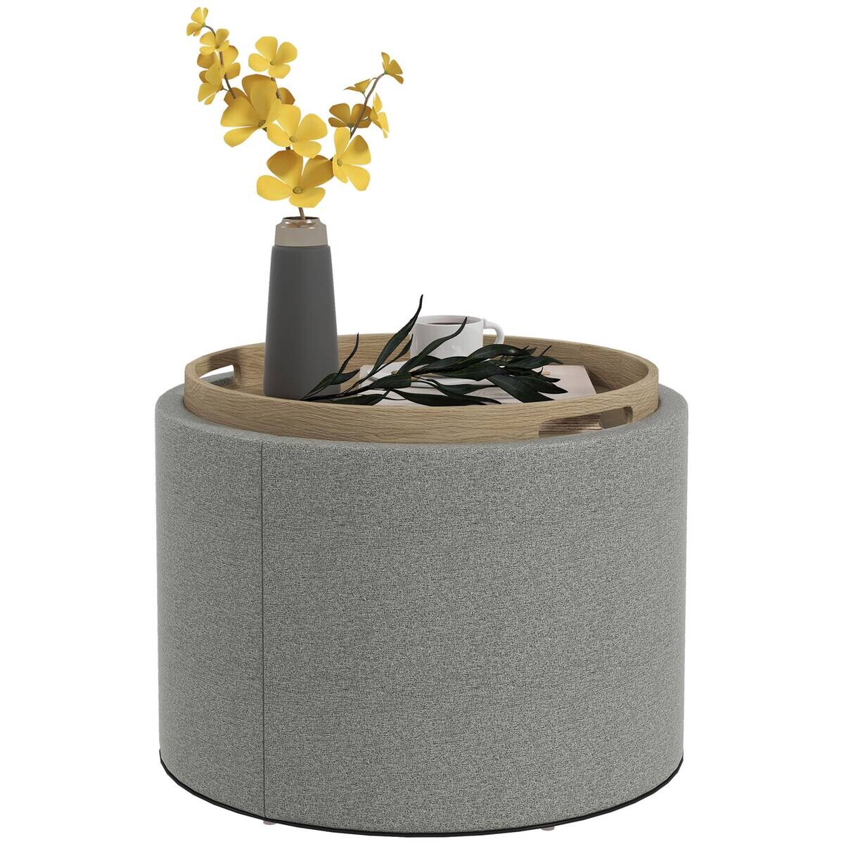 HOMCOM Hocker grau B/H/L: ca. 56x56x42 cm
