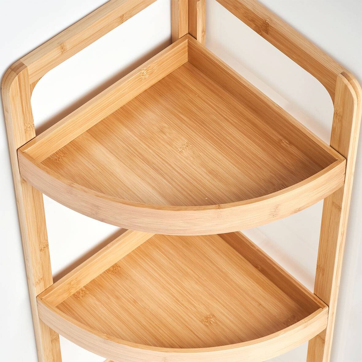 Eckregal natur Bambus B/H/T: ca. 29x85x29 cm