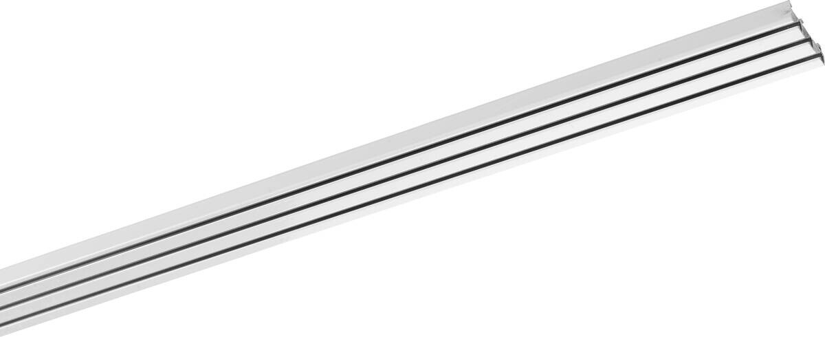 Boviva Flächenvorhangschiene weiß Aluminium B/H/L: ca. 5,5x1,5x170 cm 3 Läufe
