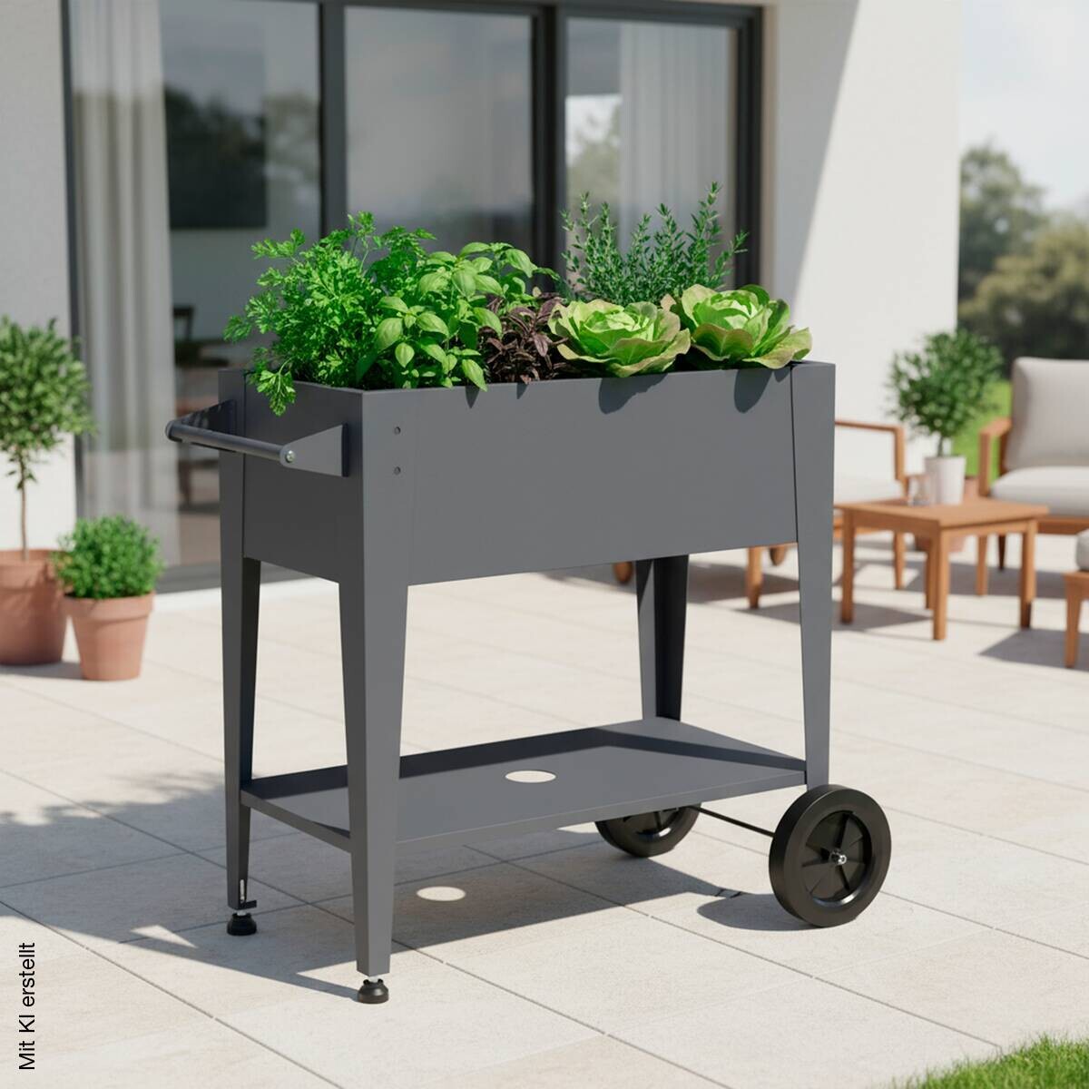 Westmann Hochbeet Mobila anthrazit Stahl B/H/L: ca. 93x80x50 cm