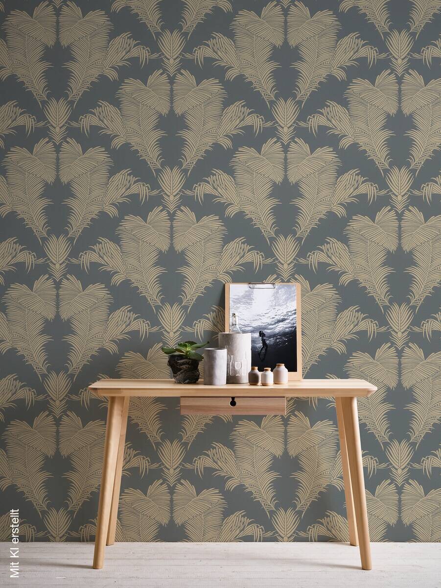 A.S.Creation Vliestapete Trendwall 2 Palmen gold B/L: ca. 53x1005 cm