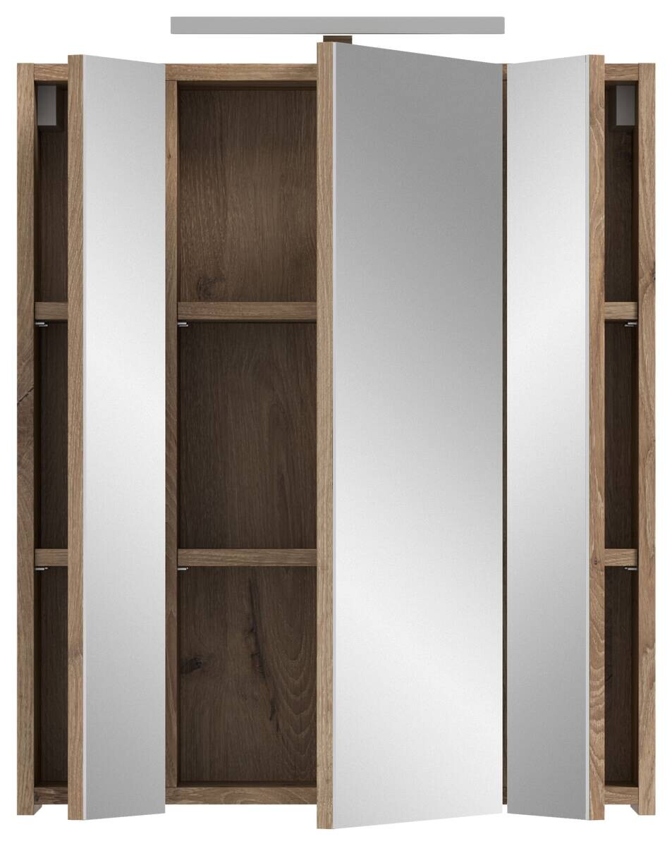 Spiegelschrank Ice Nox Oak Nachbildung schwarz matt B/H/T: ca. 60x70x18 cm
