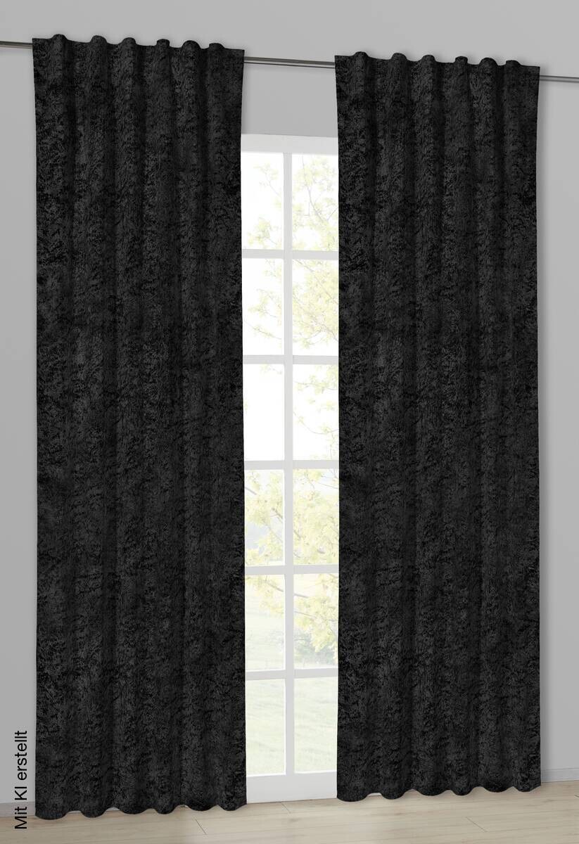 Thermovorhang Frozen schwarz B/L: ca. 140x245 cm
