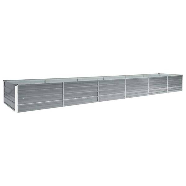 Garten-Hochbeet grau Stahl B/H/L: ca. 80x45x480 cm