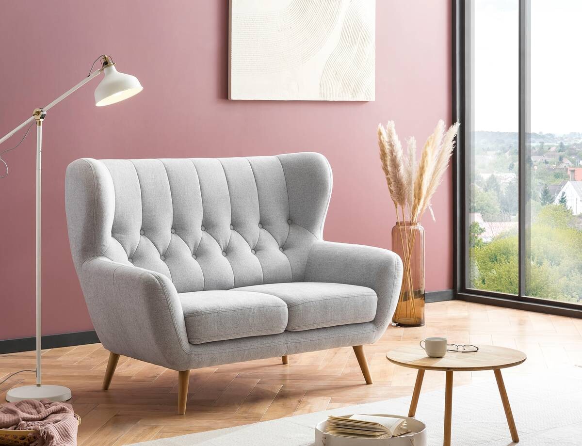 Sofa hellgrau B/H/T: ca. 137x101x95 cm