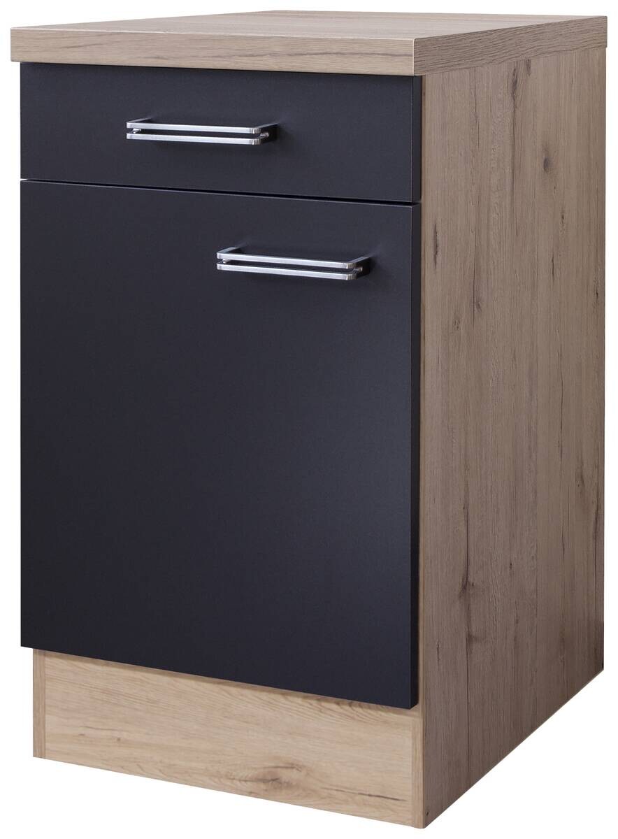 Unterschrank Elva anthrazit B/H/T: ca. 50x86x60 cm | anthrazit | 50,00/86,00/60,00 cm