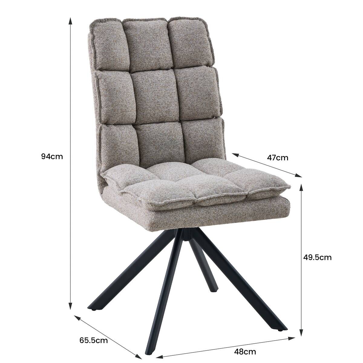 Stuhl Stacy beige B/H/T: ca. 48x94x65,5 cm