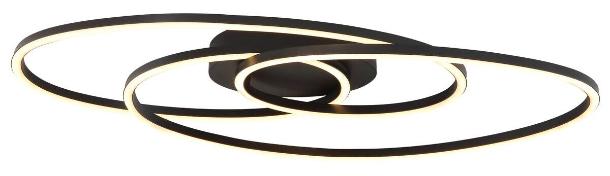 LED-Deckenleuchte Lazo schwarz Metall B/H/L: ca. 25x8x67,5 cm