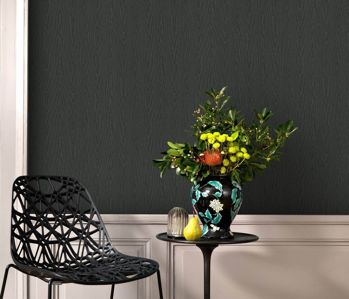 Erismann Vliestapete Holzoptik schwarz B/L: ca. 53x1005 cm