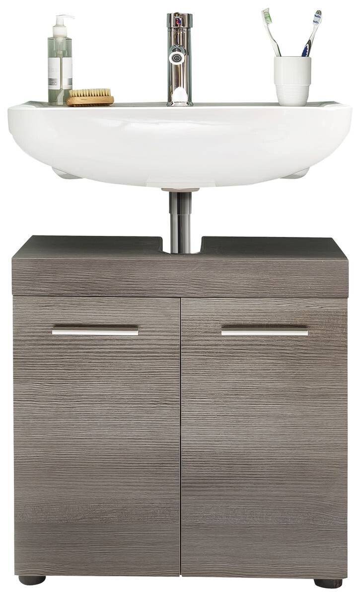 Waschbeckenunterschrank Runner Rauchsilber Nachbildung B/H/T: ca. 58x57x31 cm