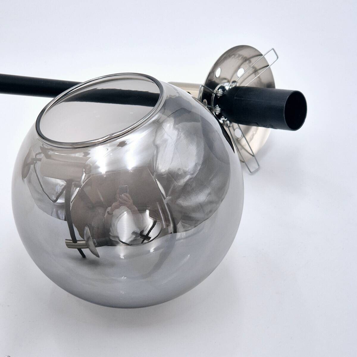 Lamkur Deckenleuchte Lilou Chrom Glas Stahl B/H/L: ca. 61x53x61 cm E14 4 Brennstellen