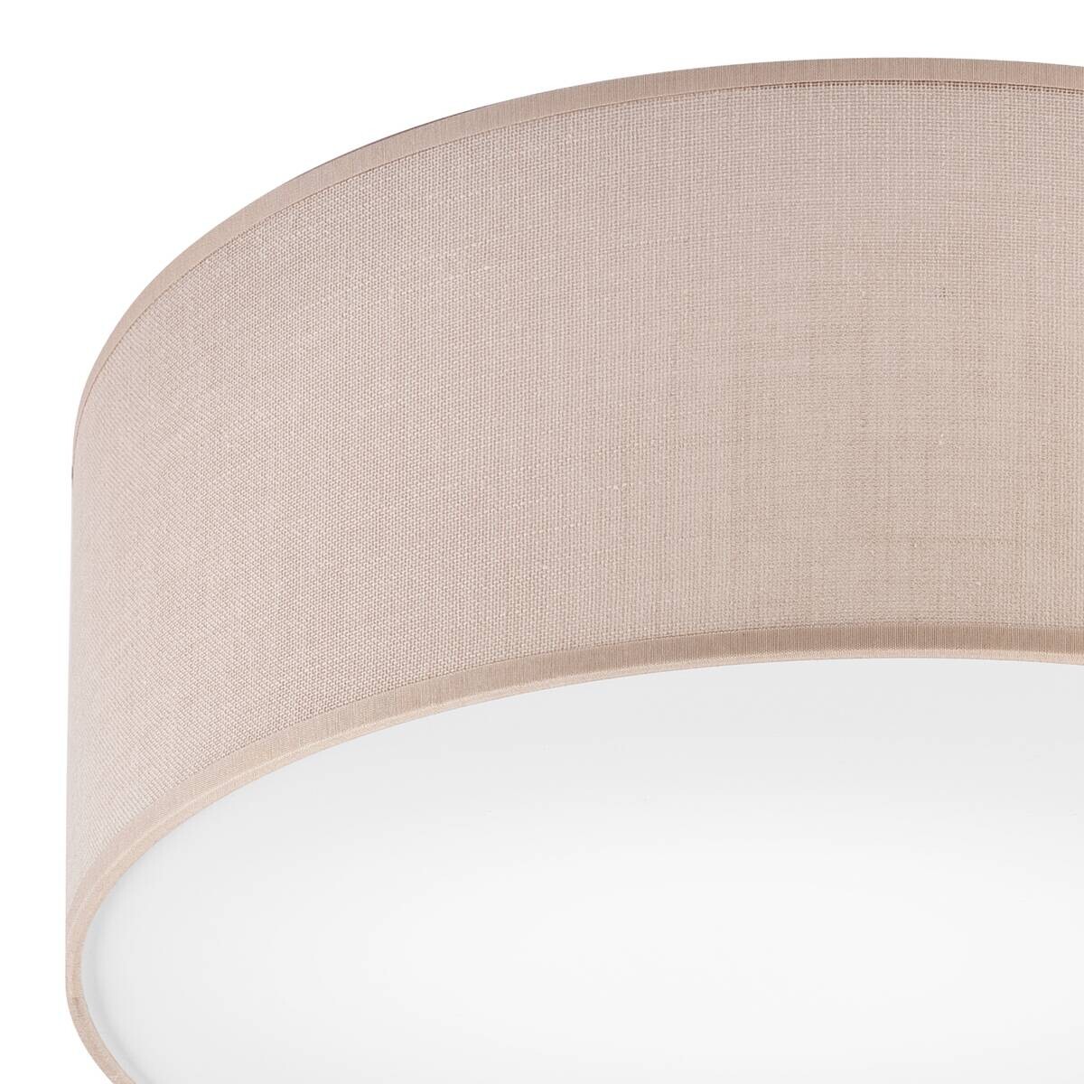 Lamkur Deckenleuchte Vivian beige PVC Textil Kunststoff H/L: ca. 13x35 cm E27 1 Brennstellen
