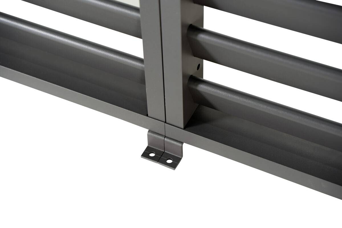 Mirador Lamellen-Seitenteil für Pergola Classic und Deluxe anthrazit Aluminium B/H/L: ca. 123x236,1x6 cm