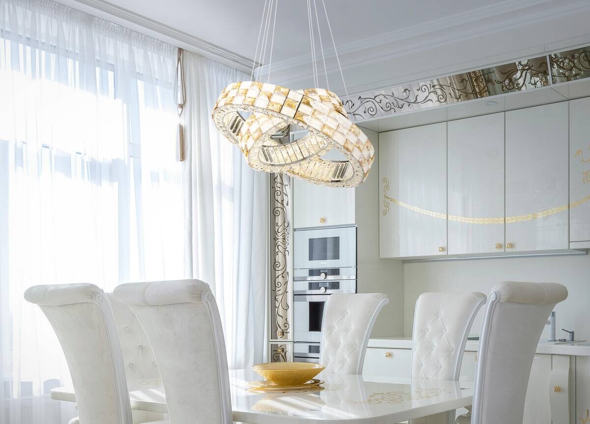 GLOBO LED-Pendelleuchte Chrom transparent Glas Metall H/D: ca. 120x61 cm 1.0 Brennstellen