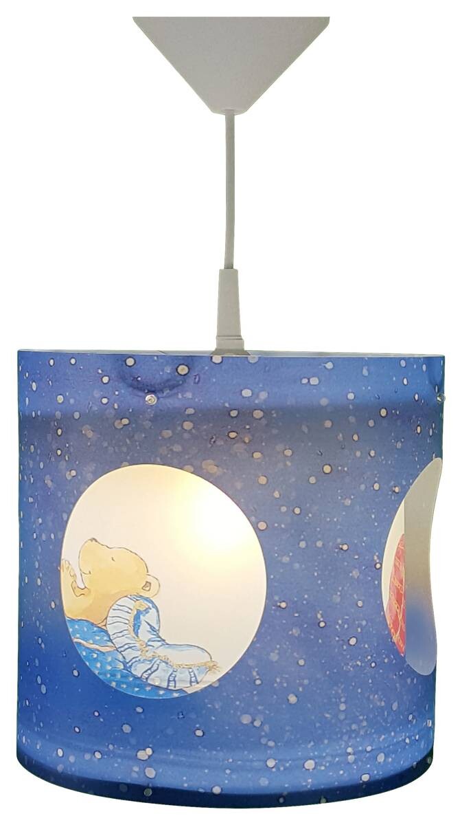 Niermann Dreh-Pendelleuchte Bärchen blau Kunststoff D: ca. 25 cm E27 1 Brennstellen