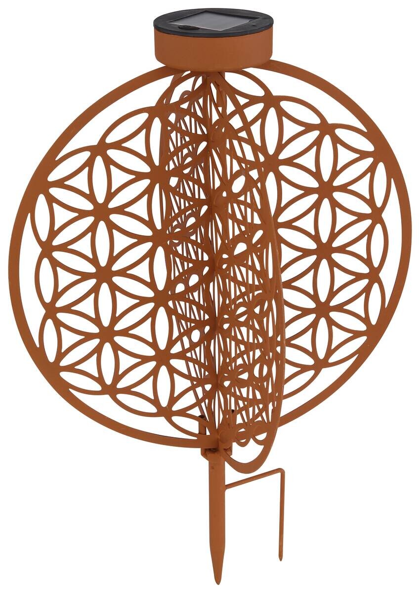 Solarleuchte rost Metall B/L: ca. 41x30 cm