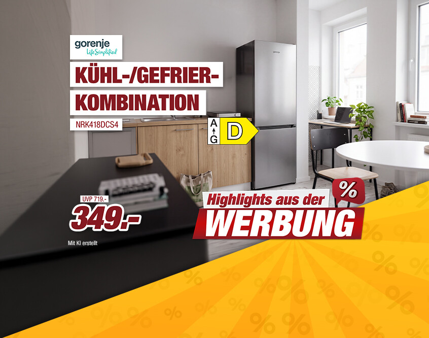 Unsere Werbe Highlights - Kühl-/Gefrierkombination NRK418DCS4