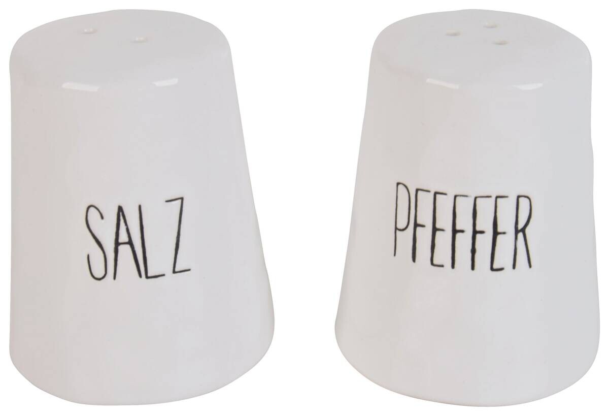 Gewürzstreuer weiß Porzellan H/D: ca. 7x6 cm