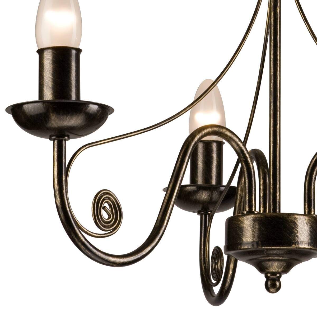 Lamkur Pendelleuchte DONATO 22444 schwarz Stahl H/L: ca. 72x45 cm E14 3 Brennstellen