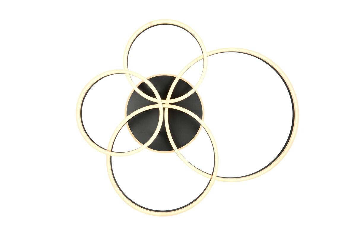 Reality LED-Deckenleuchte Drake gold Metall B/H/T: ca. 80x17x70 cm