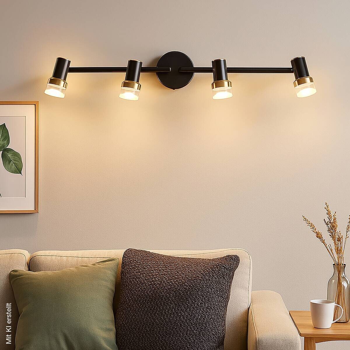 POCOline LED-Spot 4-flg. Giulia schwarz Kupfer B/H/L: ca. 12x8x56 cm 4 Brennstellen