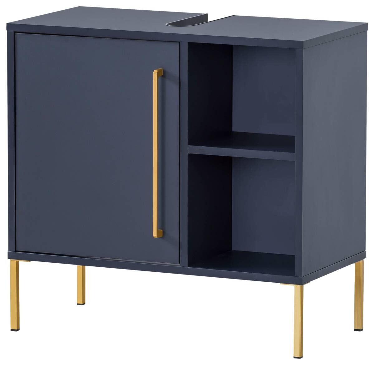 Waschbeckenunterschrank Kent dunkelblau B/H/T: ca. 65,3x63,3x33,1 cm