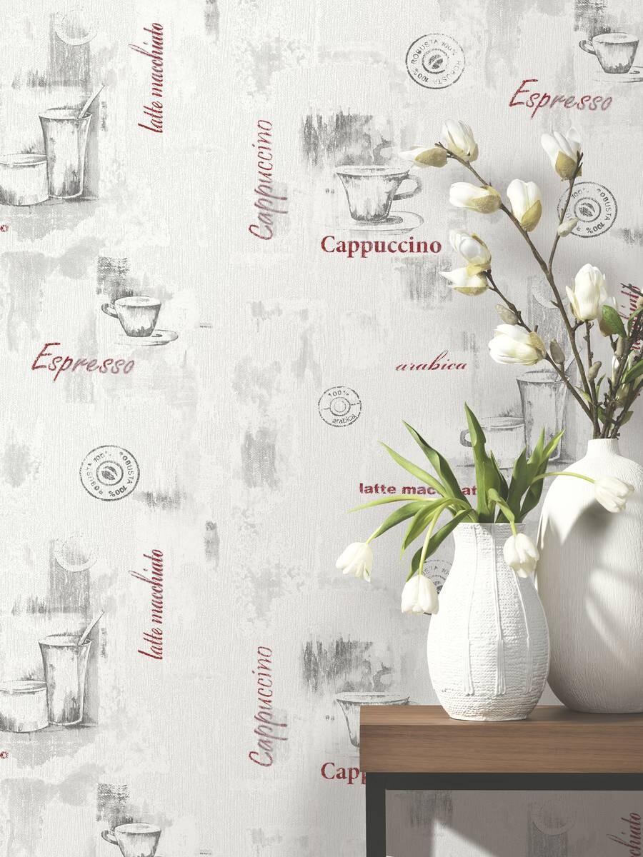 Vliestapete Kaffee grau B/L: ca. 53x1005 cm