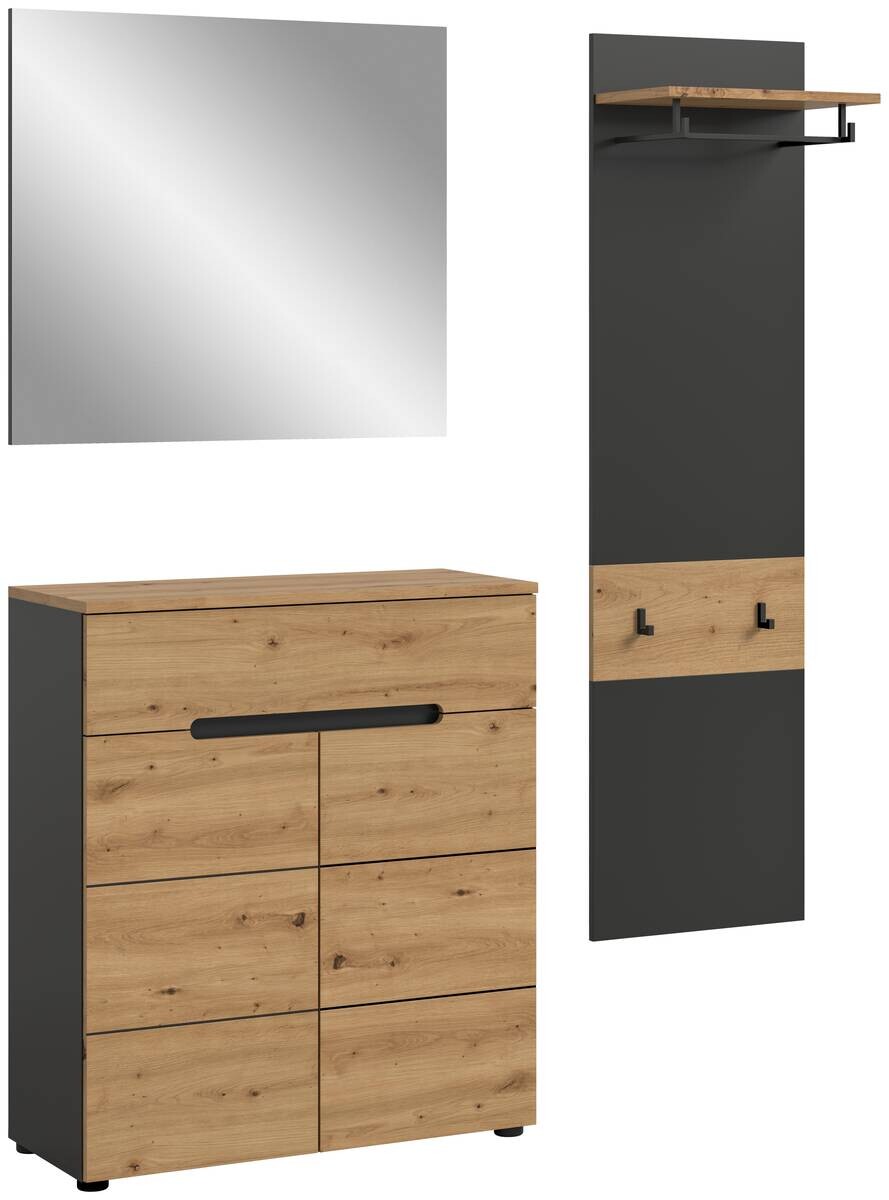 Garderobe Canu basaltgrau Nachbildung Artisan Nachbildung B/H/T: ca. 140x190x37 cm