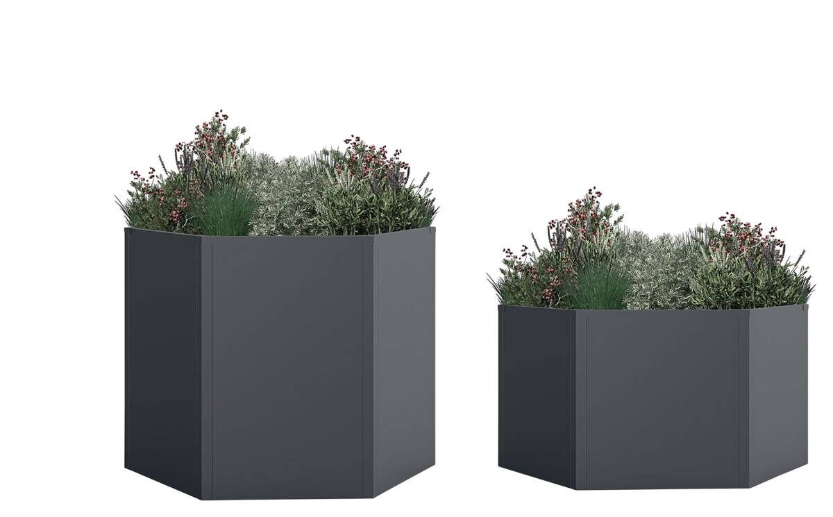 Westmann Hochbeet Varia anthrazit Metall B/H/L: ca. 100x77x200 cm