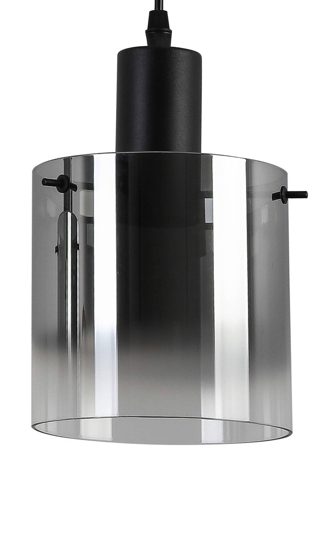 Nolo Pendelleuchte Michelle schwarz Metall Glas B/H/L: ca. 15x120x80 cm E27 3 Brennstellen