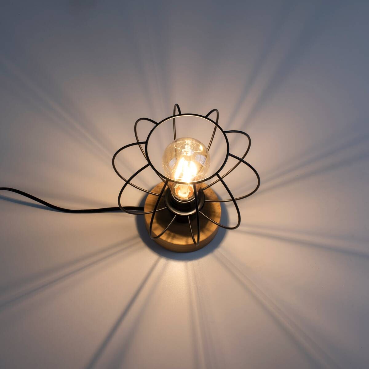 Just Light Tischleuchte schwarz E27 1 Brennstellen