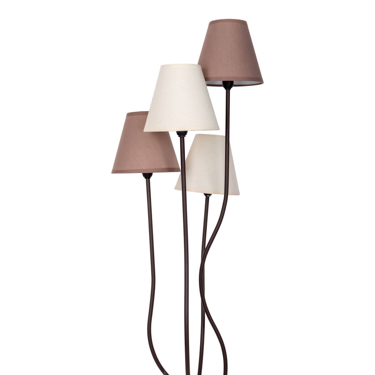 Näve Leuchten Stehlampe 2040911 braun Metall Textil B/H/T: ca. 34x138x43 cm 4 Brennstellen