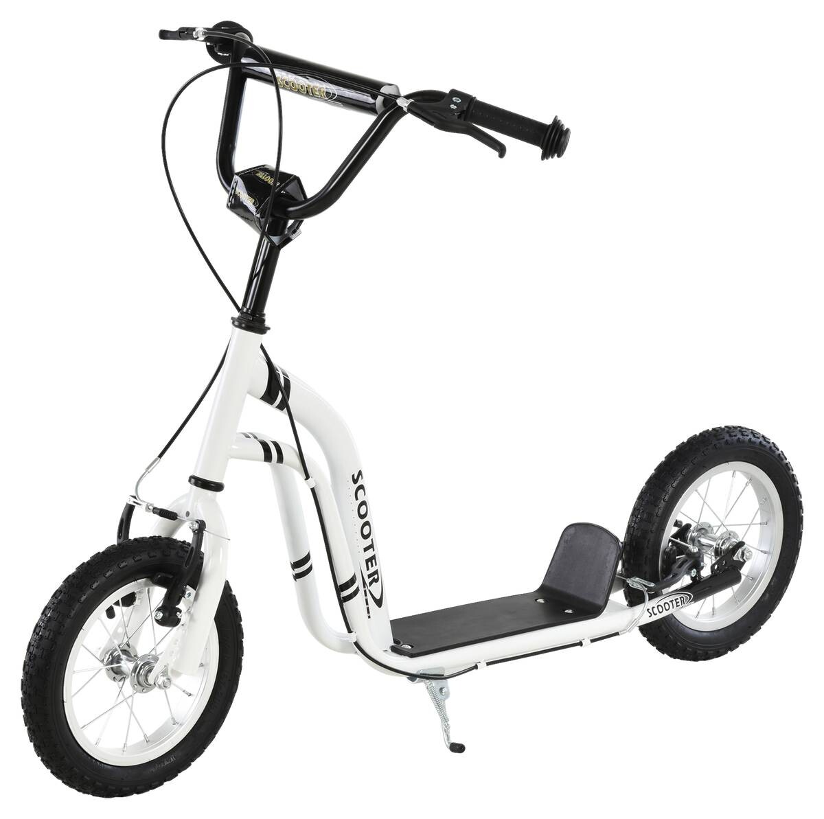 HOMCOM Tretroller weiß B/H/L: ca. 58x85x120 cm