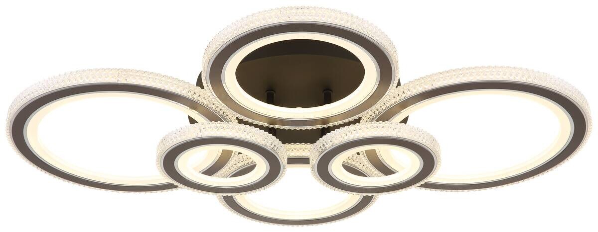 GLOBO LED-Deckenleuchte Kora schwarz Metall Kunststoff Acryl B/H/L: ca. 56x12x78 cm