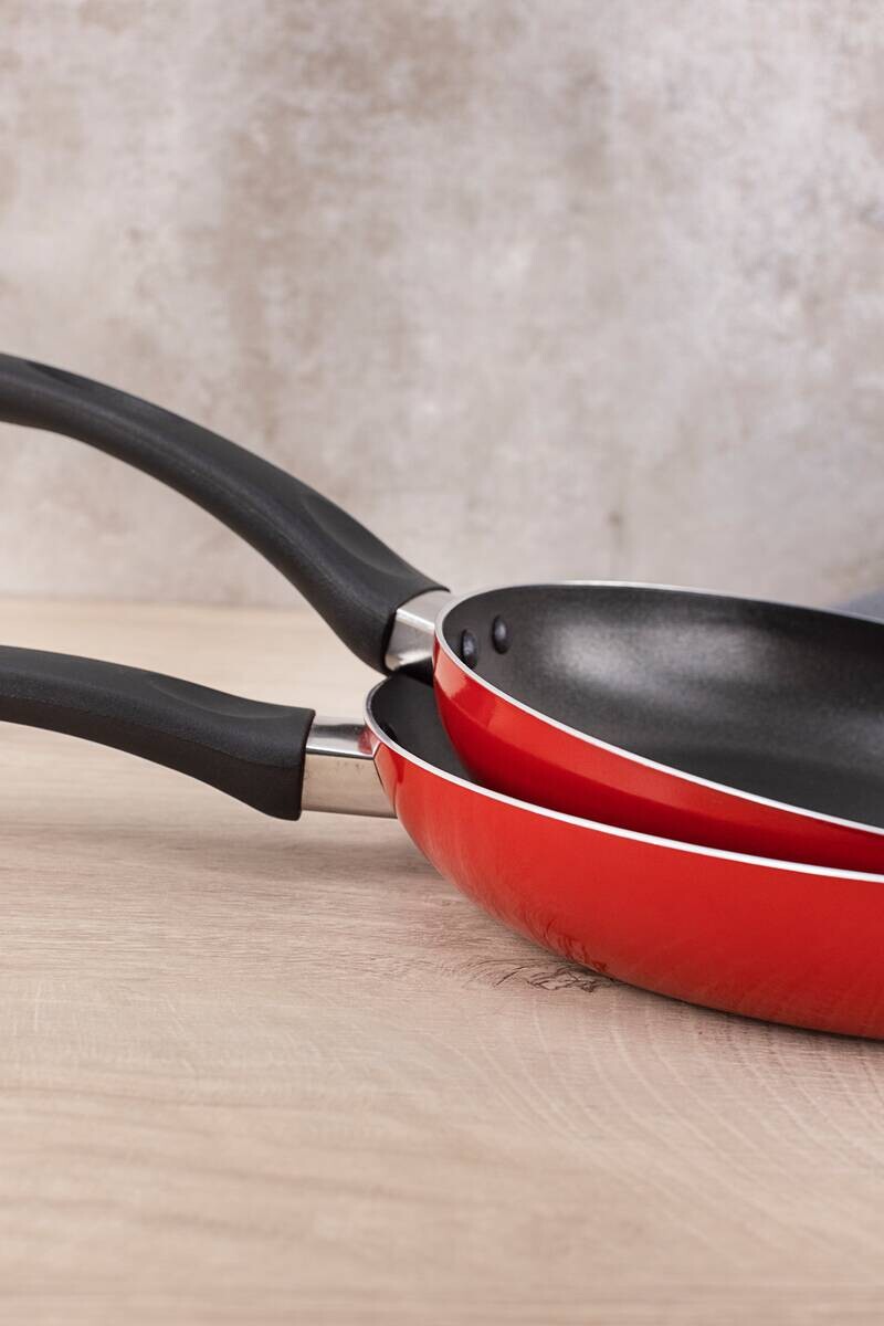 RENBERG Pfannenset REDLY rot Aluminium 3 tlg.