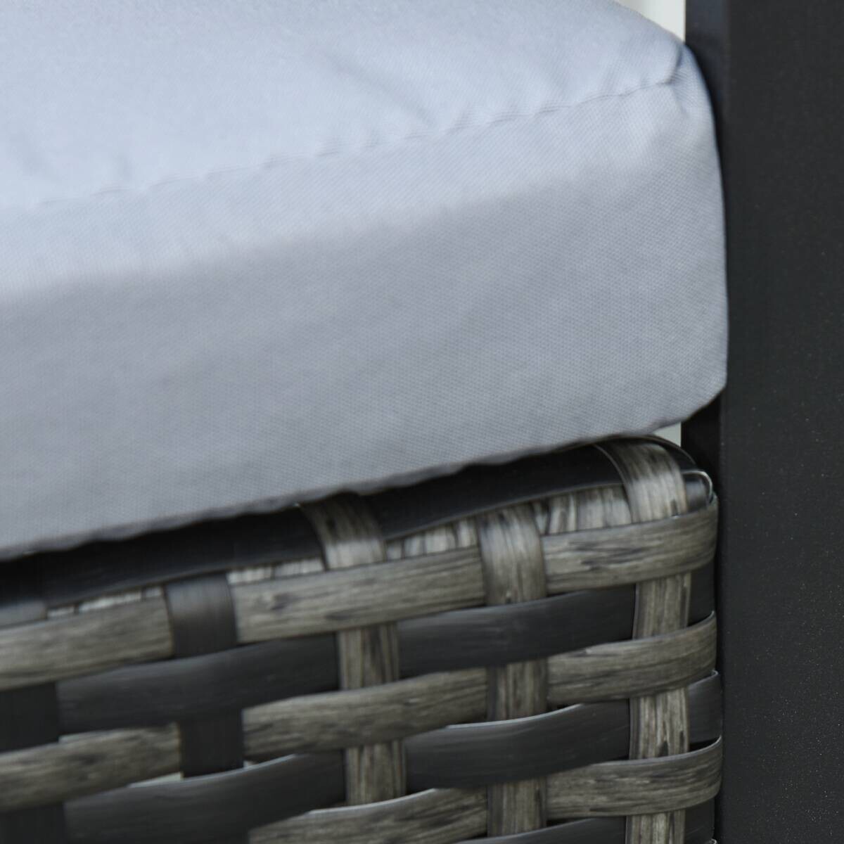 Outsunny Sitzgruppe grau Polyrattan B/H/L: ca. 57x63x76 cm