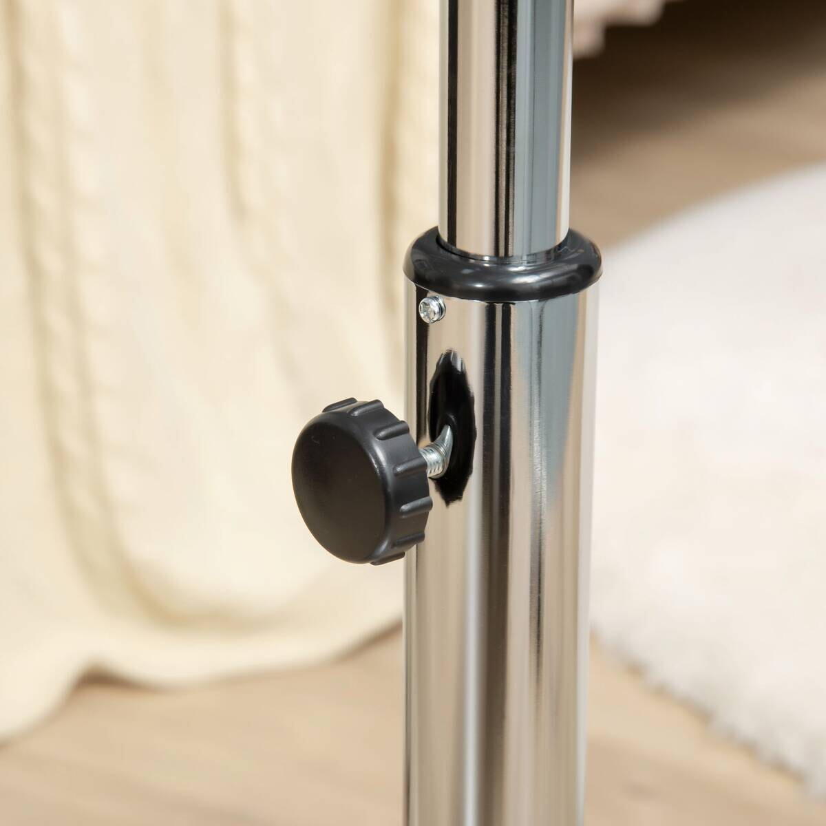 HOMCOM Ventilator silber Polypropylen Edelstahl B/H/L: ca. 44,5x44,5x87 cm