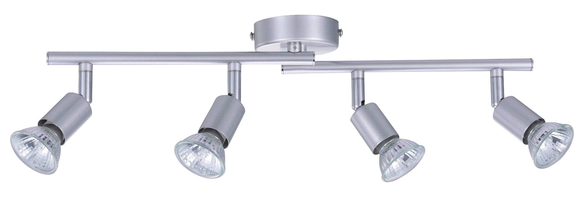 Sensation Spot 4-flg. Mundo silber Metall L: ca. 50 cm GU10 4 Brennstellen
