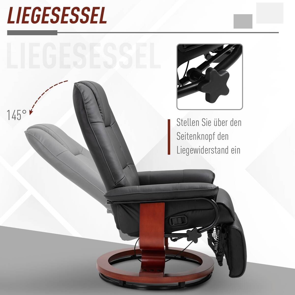 Sessel 833-621 schwarz B/H/T: ca. 78x100x87 cm
