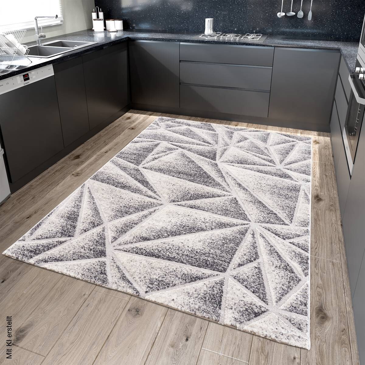 Sanat Teppich Evra grau B/L: ca. 120x160 cm
