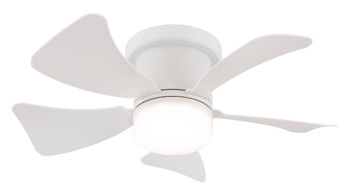 GLOBO LED-Deckenventilator Opal weiß H/D: ca. 13x40,6 cm max. 10 W