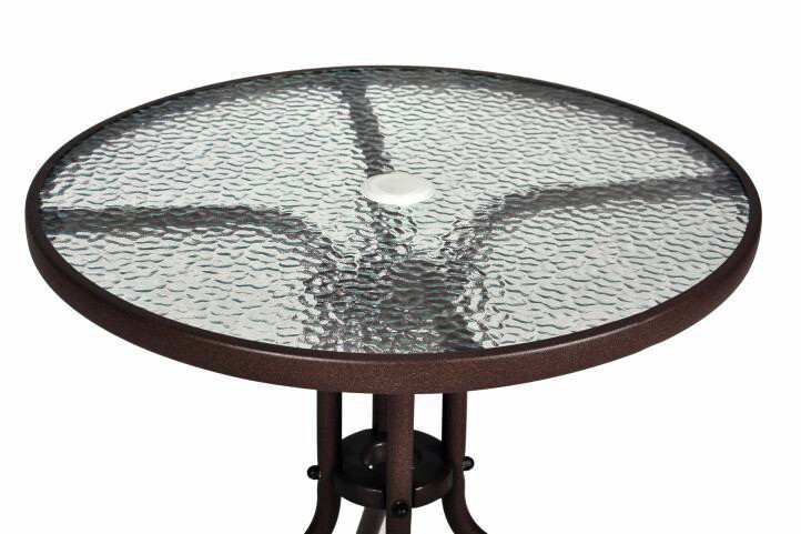VCM Bistrotisch dunkelbraun Stahl H/D: ca. 72x60 cm