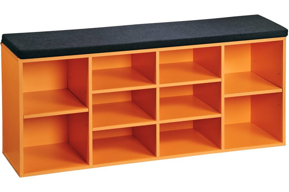 Kesper Schuhregal orange Spanplatte B/H/T: ca. 103,5x48x29,5 cm