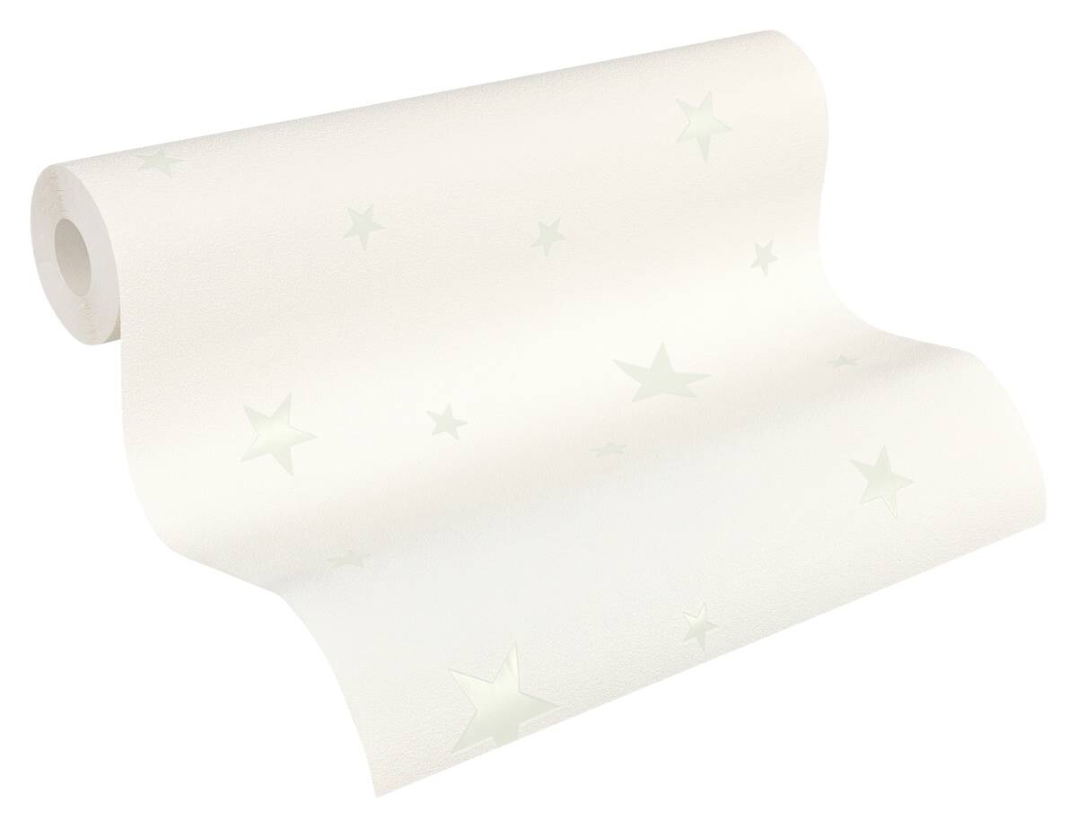 A.S.Creation Vliestapete Black & White Sterne weiß B/L: ca. 53x1005 cm