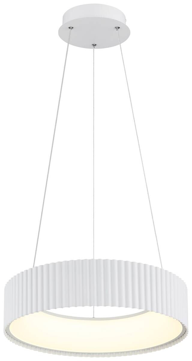 GLOBO LED-Hängeleuchte weiß Opal PVC Metall Acryl H/D: ca. 120x46 cm 1 Brennstellen